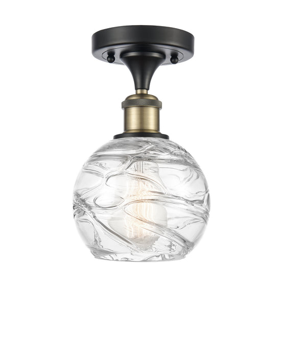 Innovations 516-1C-BAB-G1213-6 One Light Semi-Flush Mount, Black Antique Brass