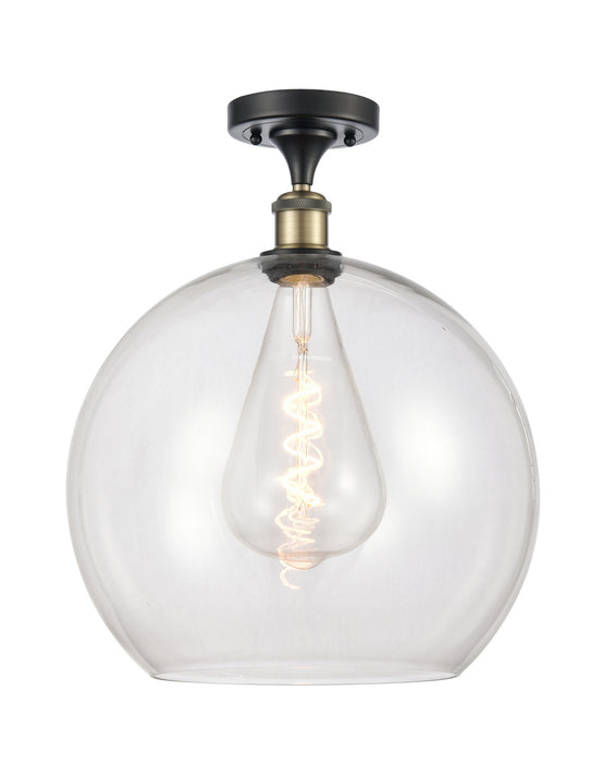 Innovations 516-1C-BAB-G122-14 One Light Semi-Flush Mount, Black Antique Brass
