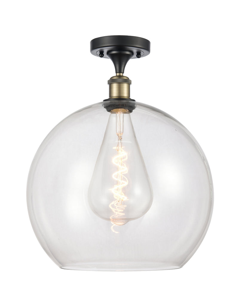 Innovations 516-1C-BAB-G122-14-LED LED Semi-Flush Mount, Black Antique Brass