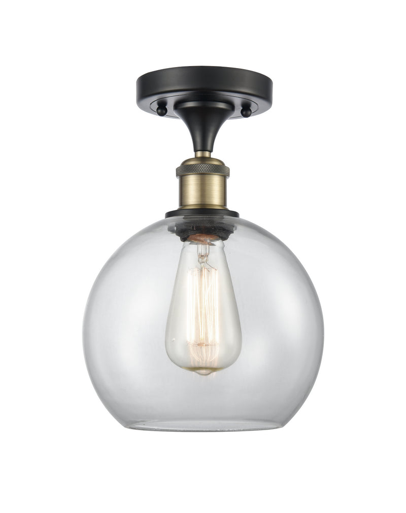 Innovations 516-1C-BAB-G122-8-LED LED Semi-Flush Mount, Black Antique Brass