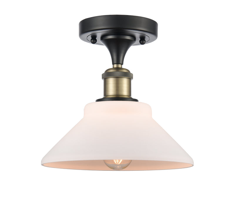 Innovations 516-1C-BAB-G131-LED LED Semi-Flush Mount, Black Antique Brass