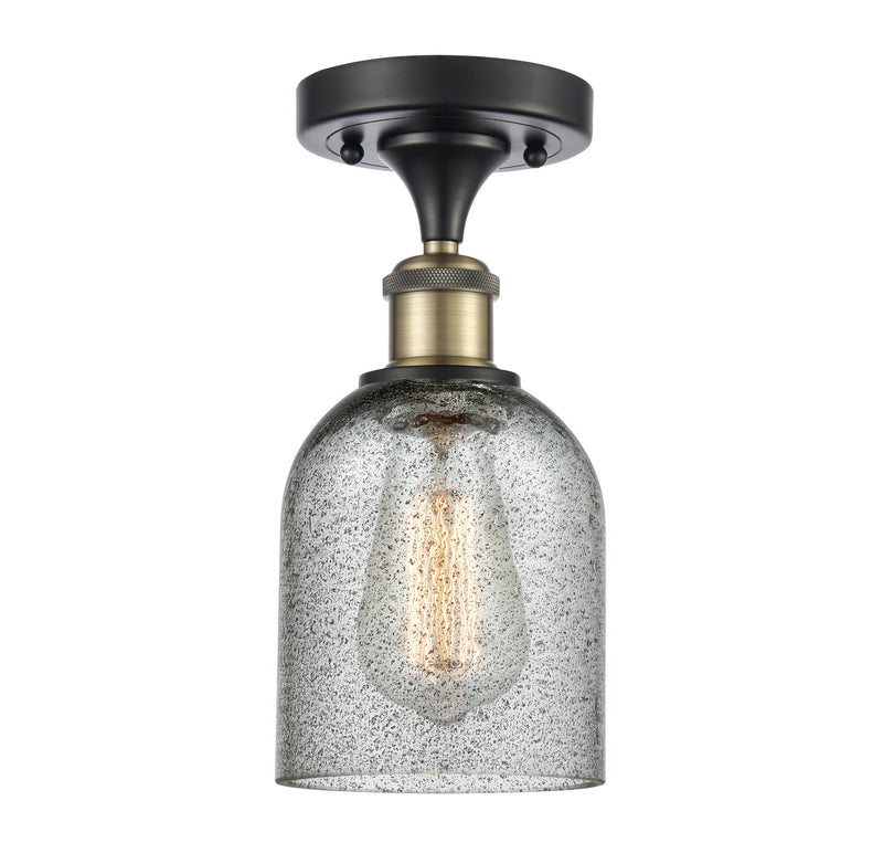 Innovations 516-1C-BAB-G257-LED LED Semi-Flush Mount, Black Antique Brass