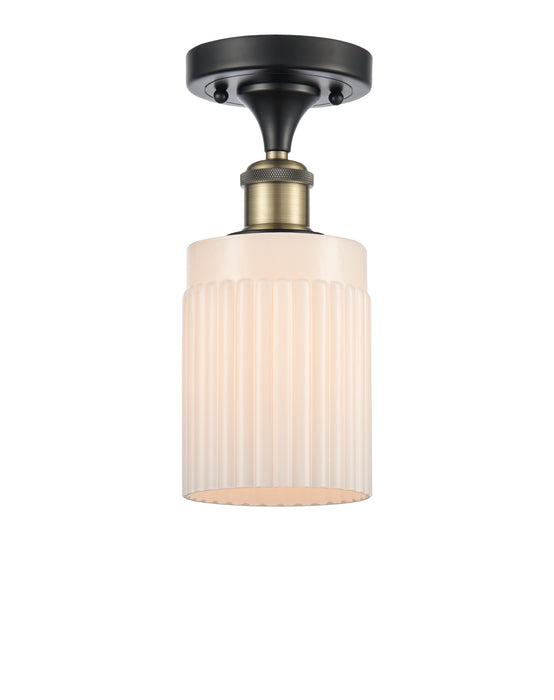 Innovations 516-1C-BAB-G341-LED LED Semi-Flush Mount, Black Antique Brass
