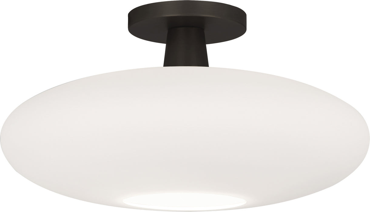 Robert Abbey Z2039 One Light Flushmount, Deep Patina Bronze