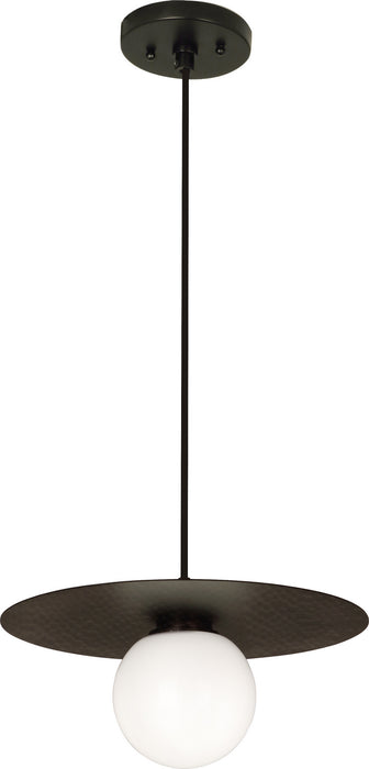 Robert Abbey Z9876 LED Pendant, Deep Patina Bronze w/White Glass