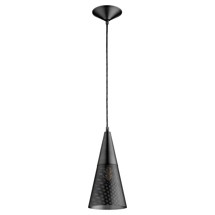 Quorum 1316-59 One Light Pendant, Matte Black