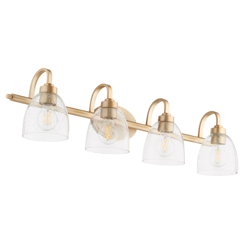 Quorum 5060-4-280 Four Light Vanity, Aged Brass