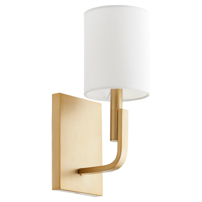 Quorum 5210-1-80 One Light Wall Mount, Aged Brass