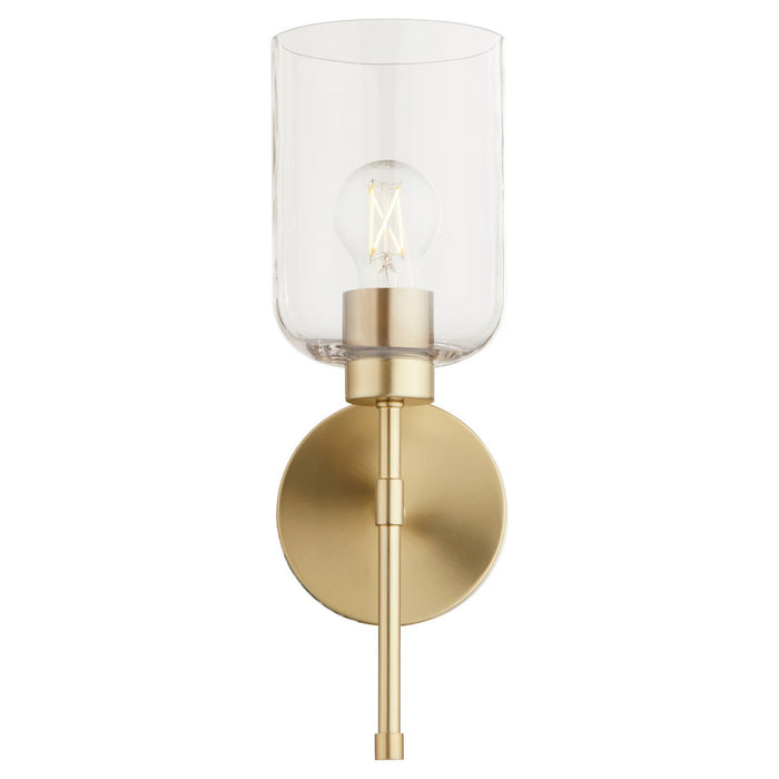Quorum 5374-1-80 One Light Wall Mount, Aged Brass