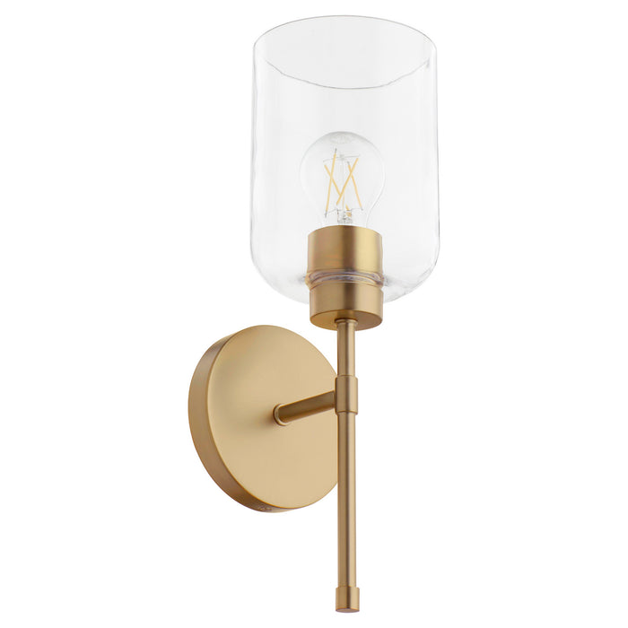 Quorum 5374-1-80 One Light Wall Mount, Aged Brass