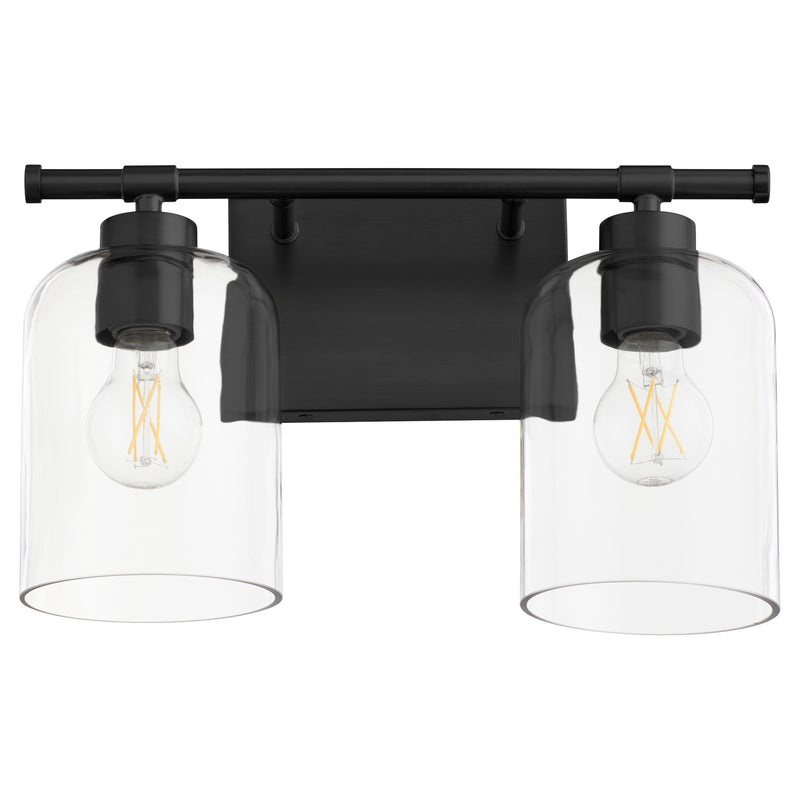 Quorum 5374-2-59 Two Light Vanity, Matte Black