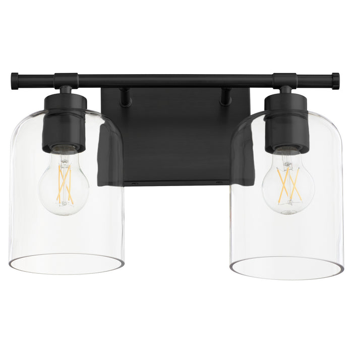 Quorum 5374-2-59 Two Light Vanity, Matte Black
