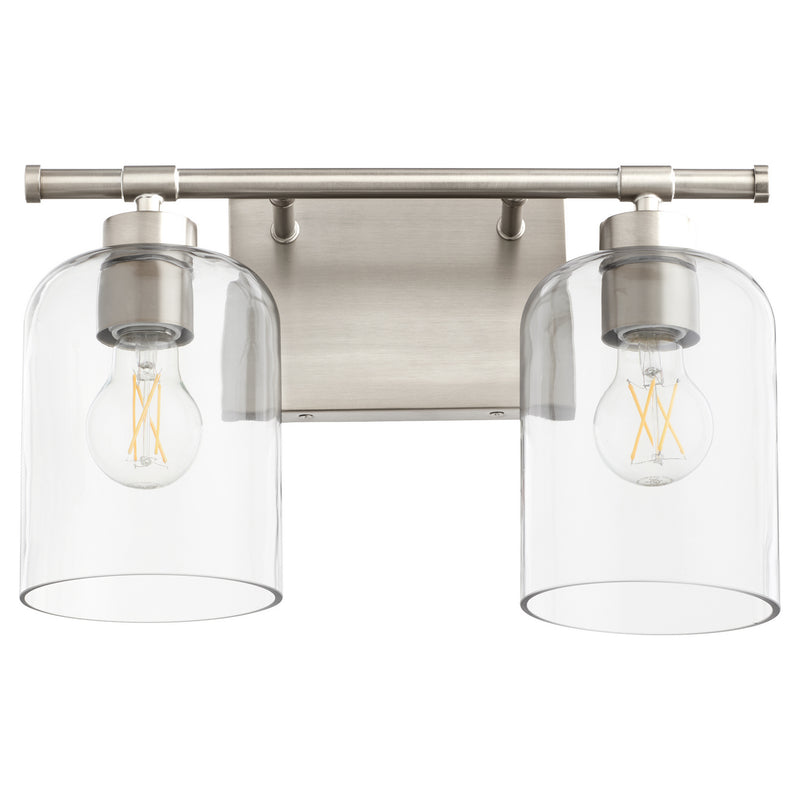 Quorum 5374-2-65 Two Light Vanity, Satin Nickel