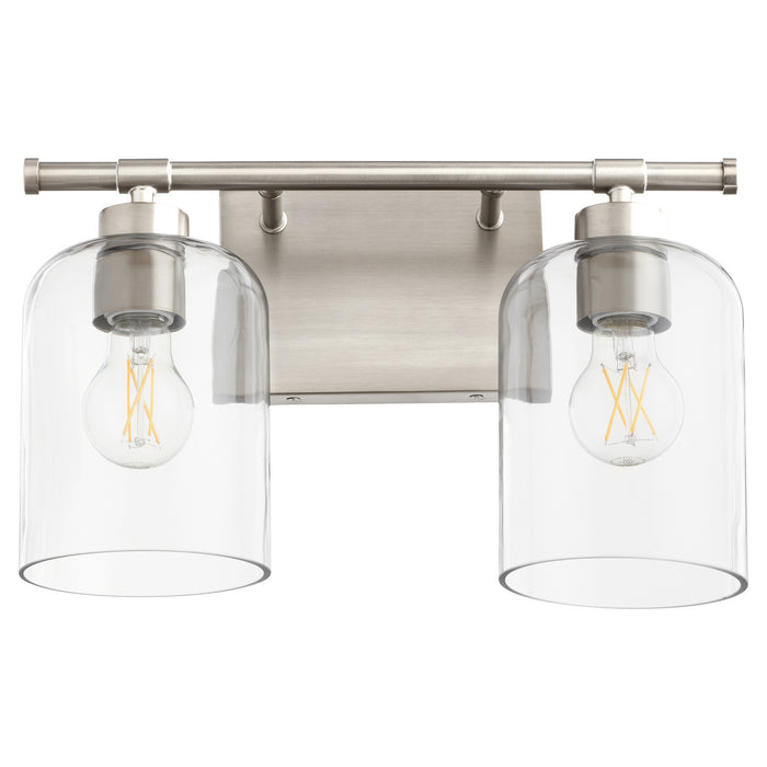 Quorum 5374-2-65 Two Light Vanity, Satin Nickel