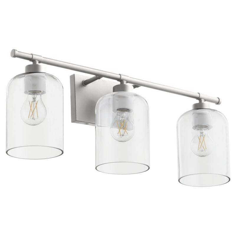 Quorum 5374-3-65 Three Light Vanity, Satin Nickel