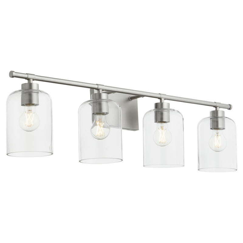 Quorum 5374-4-65 Four Light Vanity, Satin Nickel