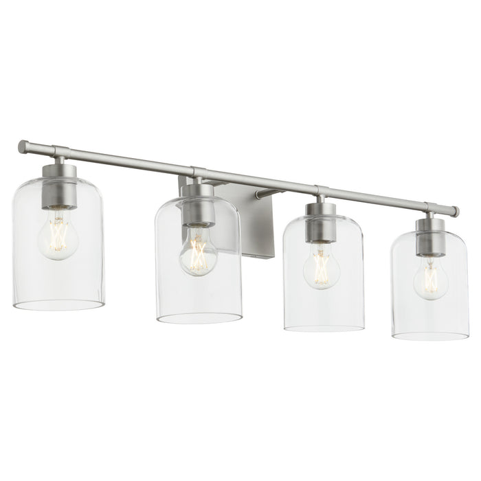 Quorum 5374-4-65 Four Light Vanity, Satin Nickel