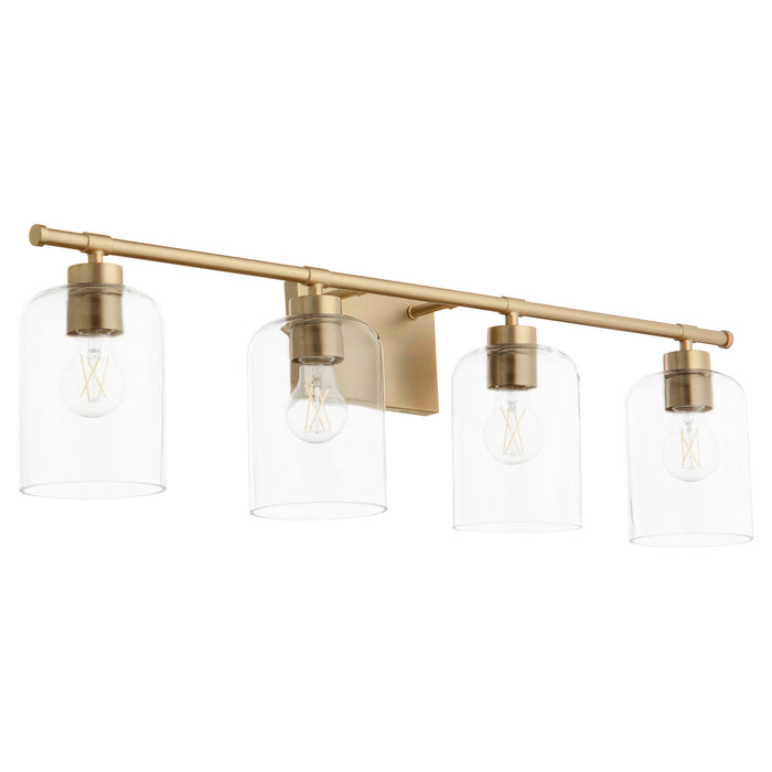 Quorum 5374-4-80 Four Light Vanity, Aged Brass
