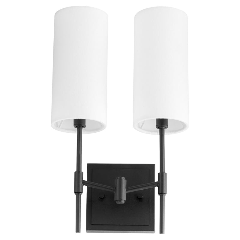 Quorum 563-2-59 Two Light Wall Mount, Matte Black