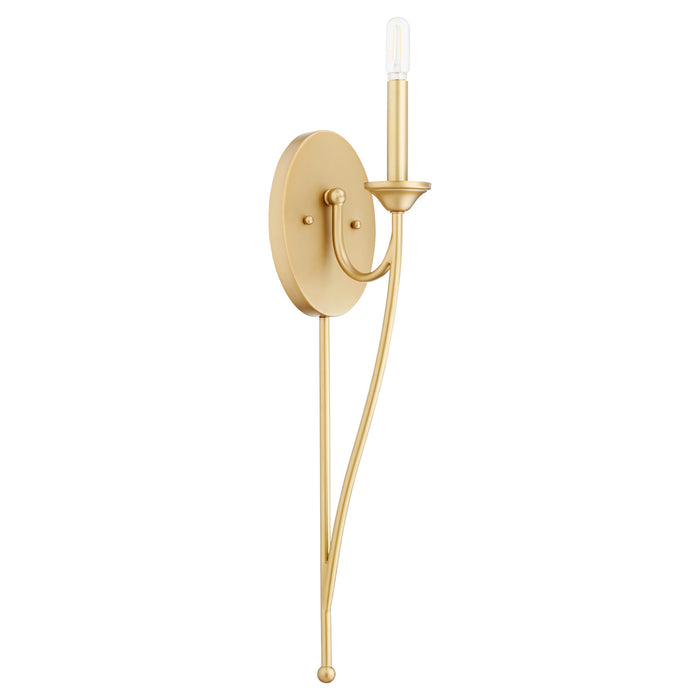 Quorum 5650-1-80 One Light Wall Mount, Aged Brass