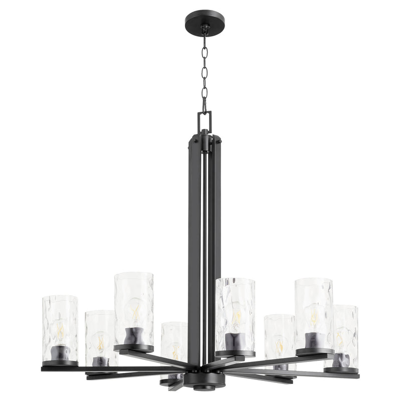 Quorum 6111-8-59 Eight Light Chandelier, Matte Black