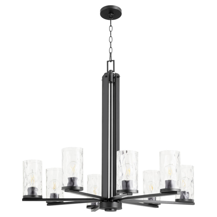 Quorum 6111-8-59 Eight Light Chandelier, Matte Black