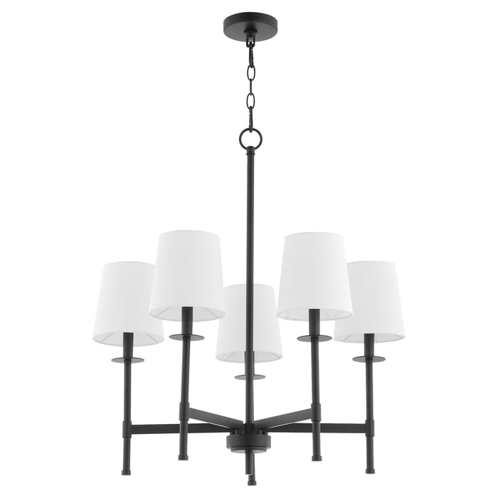 Quorum 624-5-59 Five Light Chandelier, Matte Black