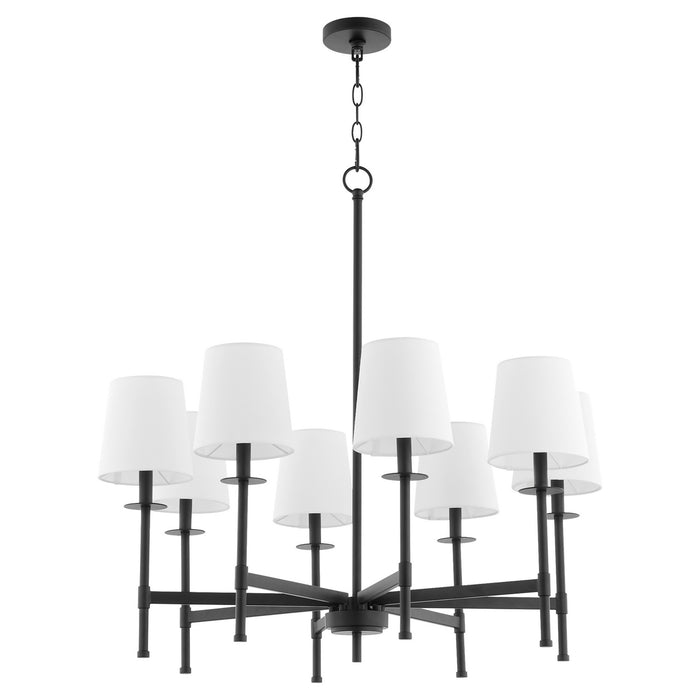 Quorum 624-8-59 Eight Light Chandelier, Matte Black