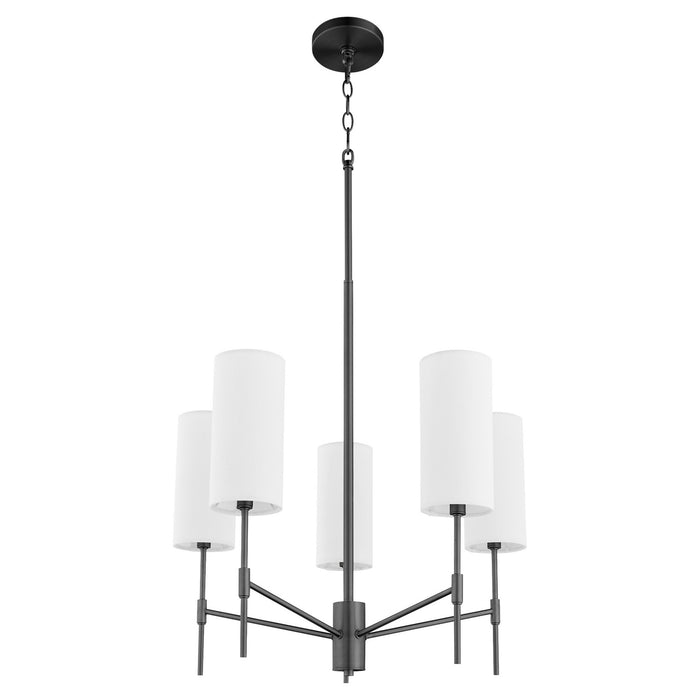 Quorum 663-5-59 Five Light Chandelier, Matte Black