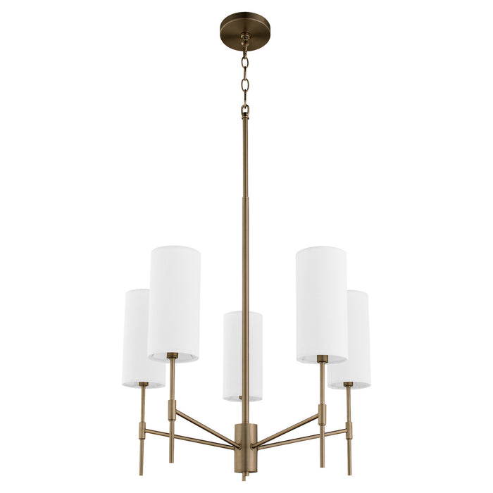 Quorum 663-5-81 Five Light Chandelier, Dark Brass