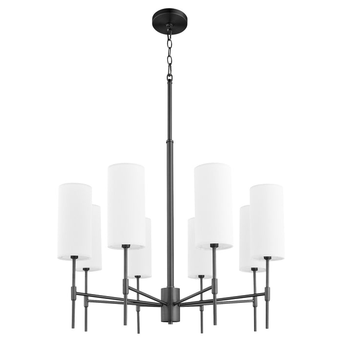 Quorum 663-8-59 Eight Light Chandelier, Matte Black