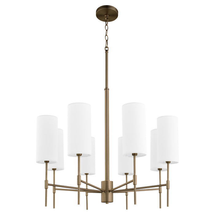 Quorum 663-8-81 Eight Light Chandelier, Dark Brass