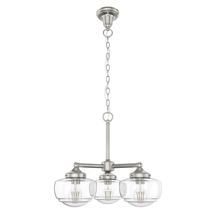 Hunter 19356 Three Light Chandelier, Brushed Nickel