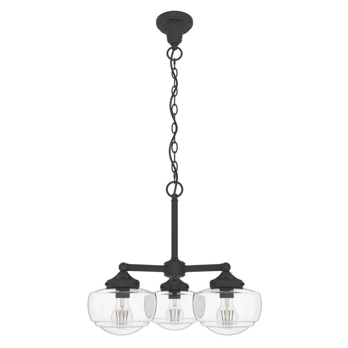 Hunter 19358 Three Light Chandelier, Noble Bronze
