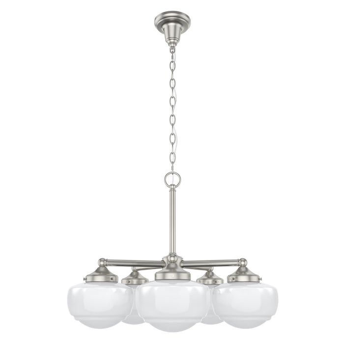Hunter 19359 Five Light Chandelier, Brushed Nickel