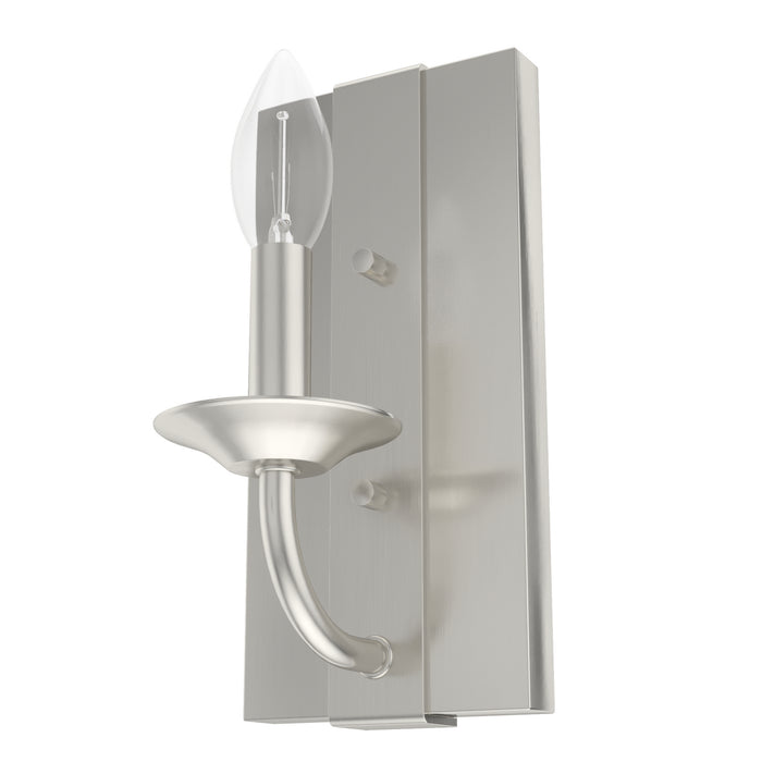 Hunter 19421 One Light Wall Sconce, Brushed Nickel