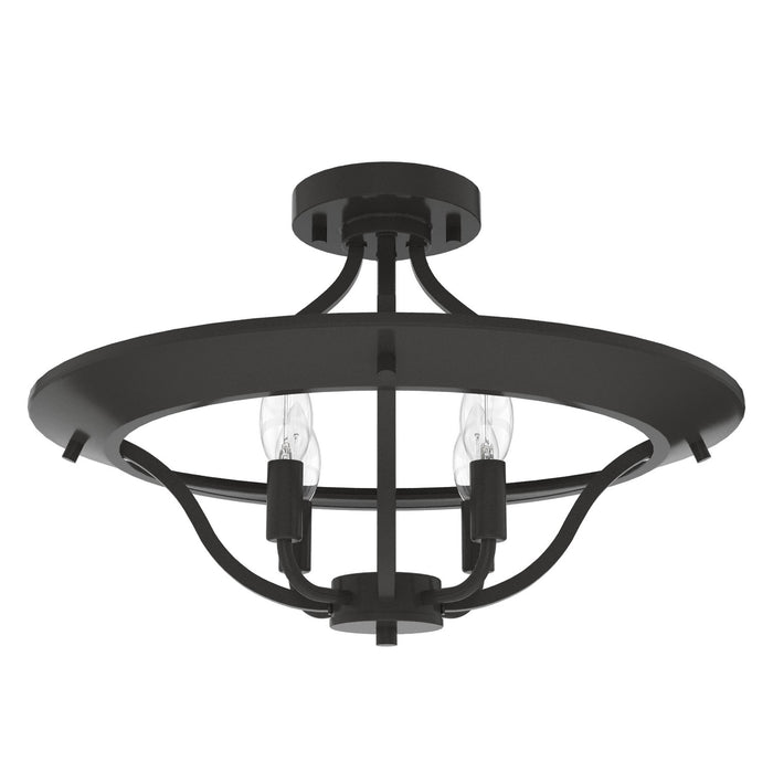Hunter 19422 Four Light Flush Mount, Noble Bronze