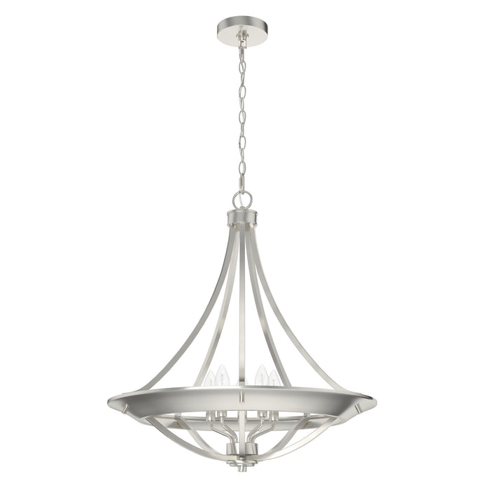 Hunter 19429 Four Light Pendant, Brushed Nickel