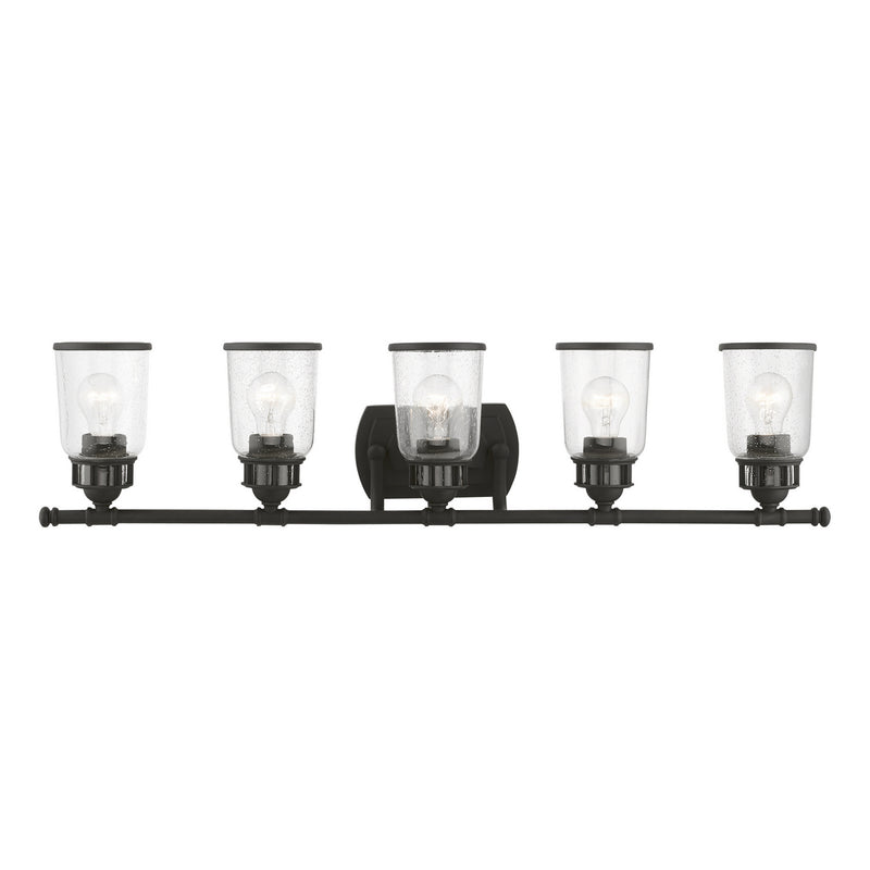 Livex Lighting 10515-04 Five Light Vanity Sconce, Black