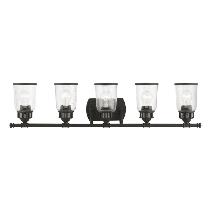 Livex Lighting 10515-04 Five Light Vanity Sconce, Black