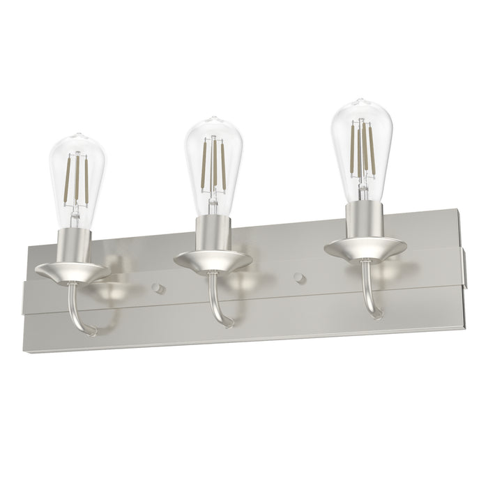 Hunter 19433 Three Light Vanity, Brushed Nickel