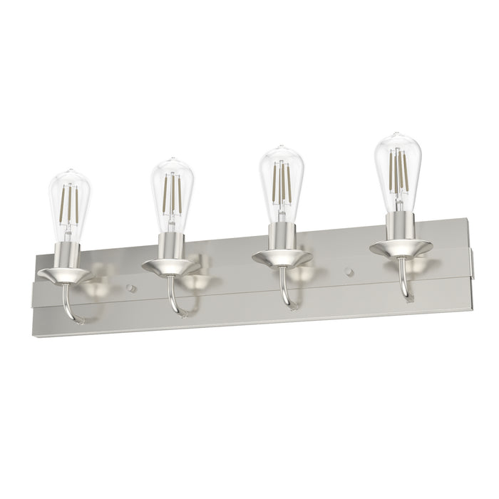 Hunter 19435 Four Light Vanity, Brushed Nickel