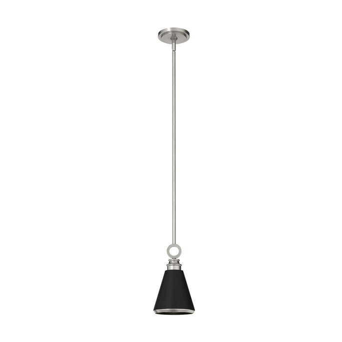 Hunter 19443 One Light Pendant, Brushed Nickel