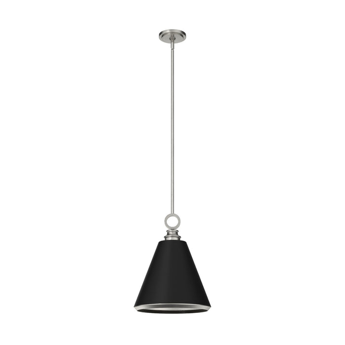 Hunter 19445 One Light Pendant, Brushed Nickel