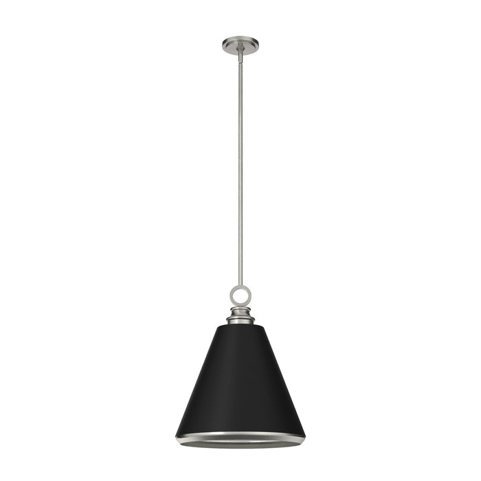 Hunter 19447 Three Light Pendant, Brushed Nickel