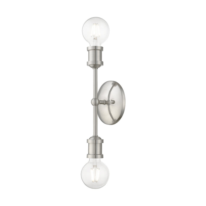 Livex Lighting 14422-91 Two Light Vanity Sconce, Brushed Nickel