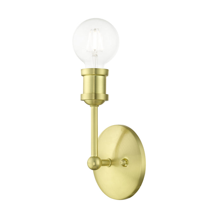 Livex Lighting 14429-12 One Light Vanity Sconce, Satin Brass