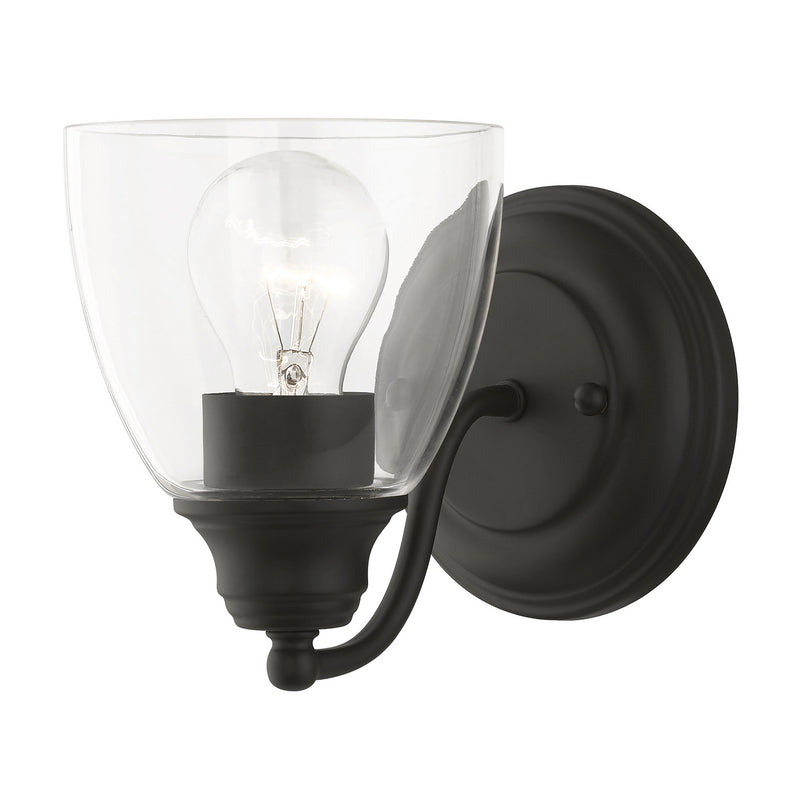 Livex Lighting 15131-04 One Light Vanity Sconce, Black