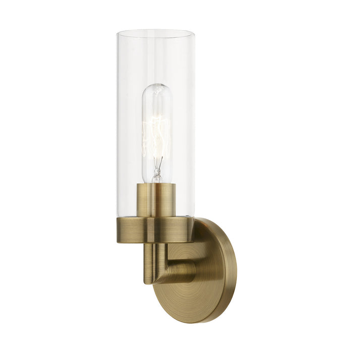 Livex Lighting 16171-01 One Light Wall Sconce, Antique Brass