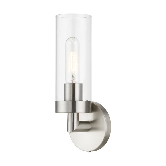Livex Lighting 16171-91 One Light Wall Sconce, Brushed Nickel